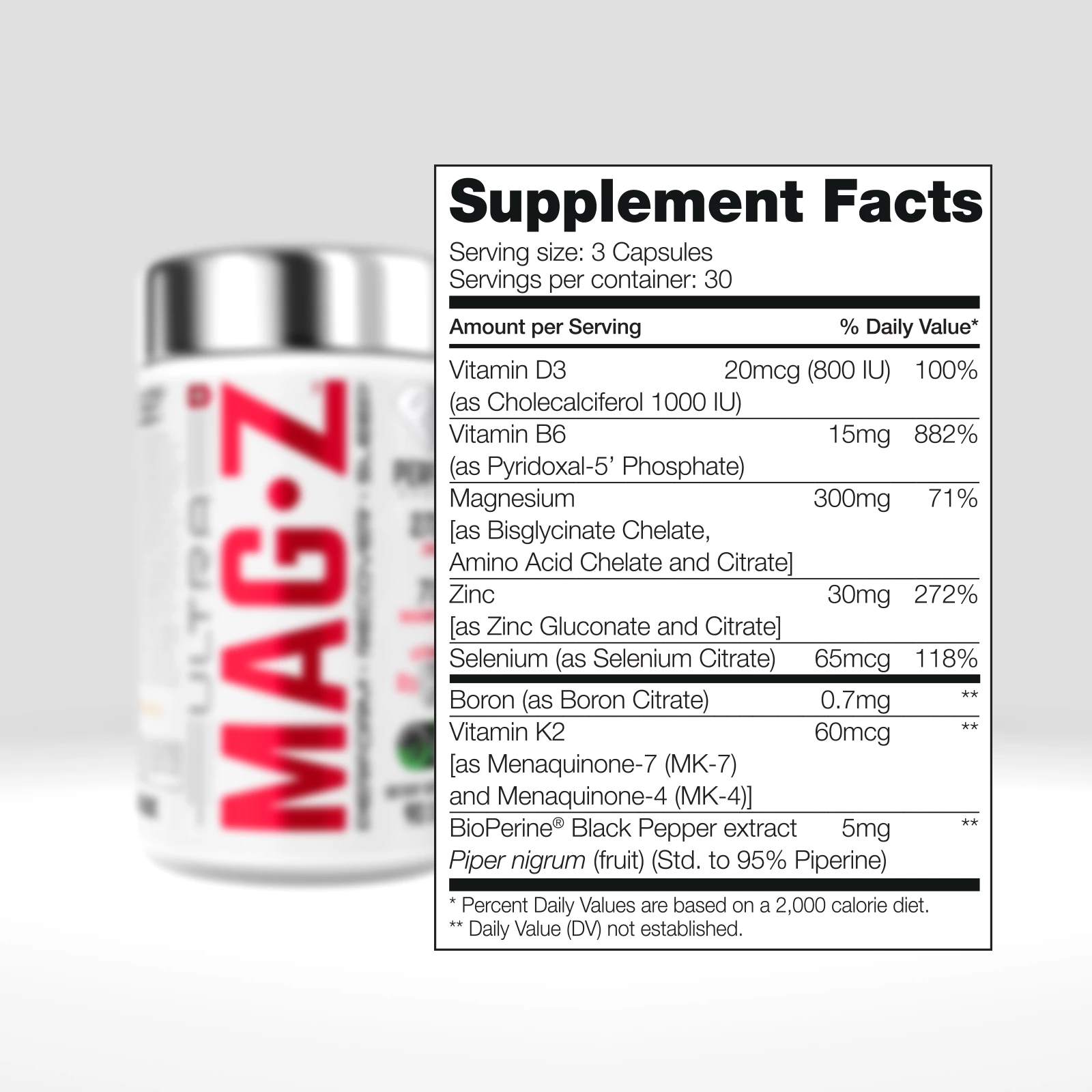 Ultra Mag-Z | Zinc & Magnesium for Sleep and Muscle Recovery