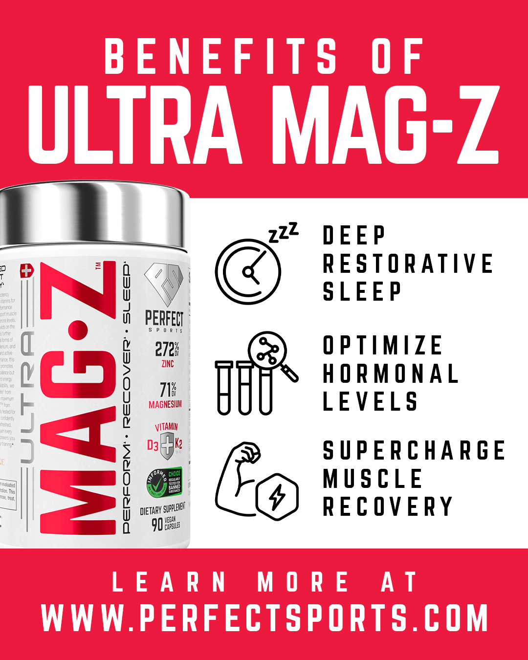 The Benefits Of Ultra Mag-Z Deep Resorative Sleep, Optimized Hormone Levels, Supercharge Muscle Recovery