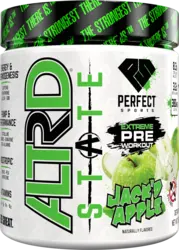 PERFECT Sports ALTRD State Extreme Pre-Workout Jack’d Apple flavour container.