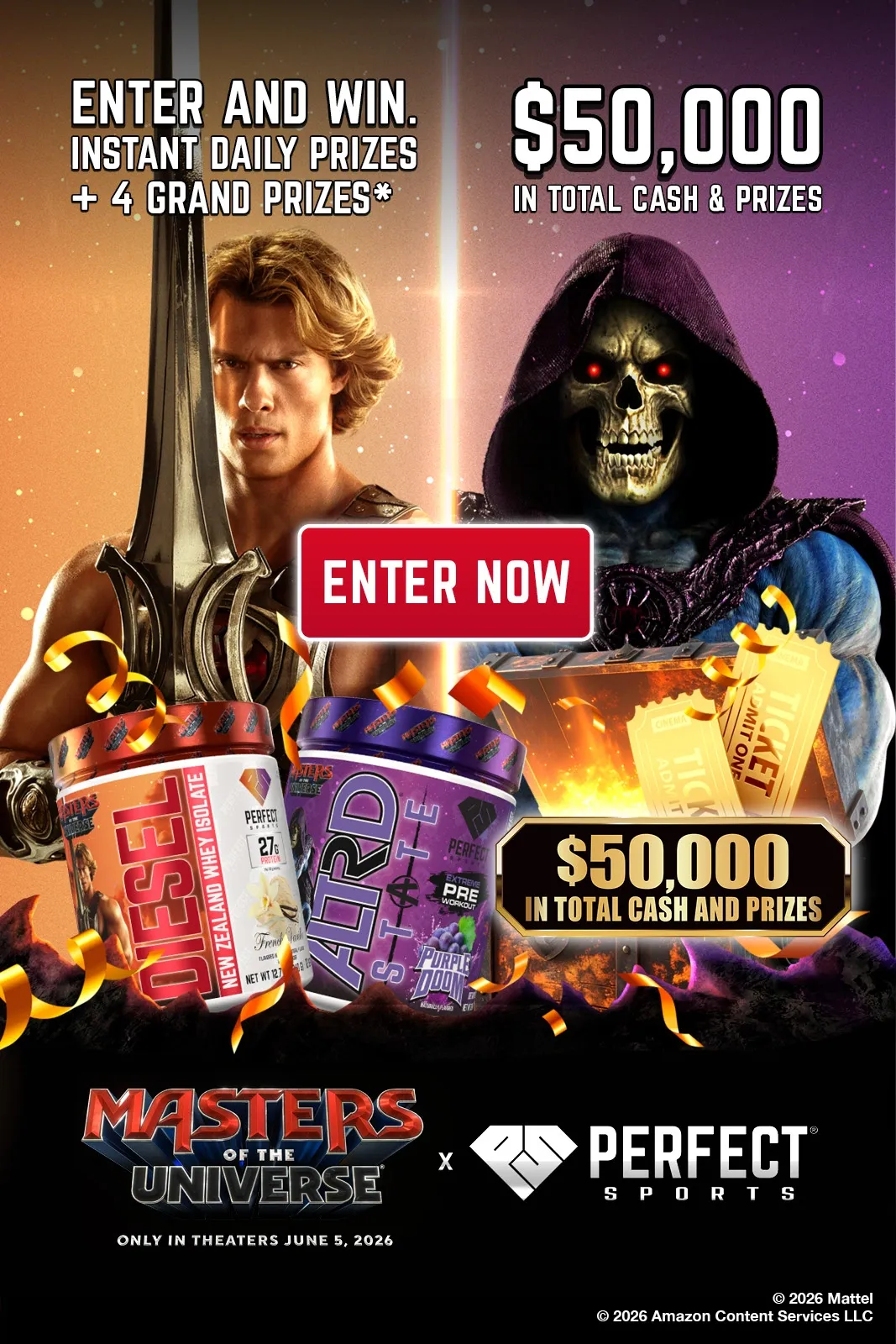 Masters of the Universe X PERFECT Sports $50,000 CONTEST - Enter and Win
