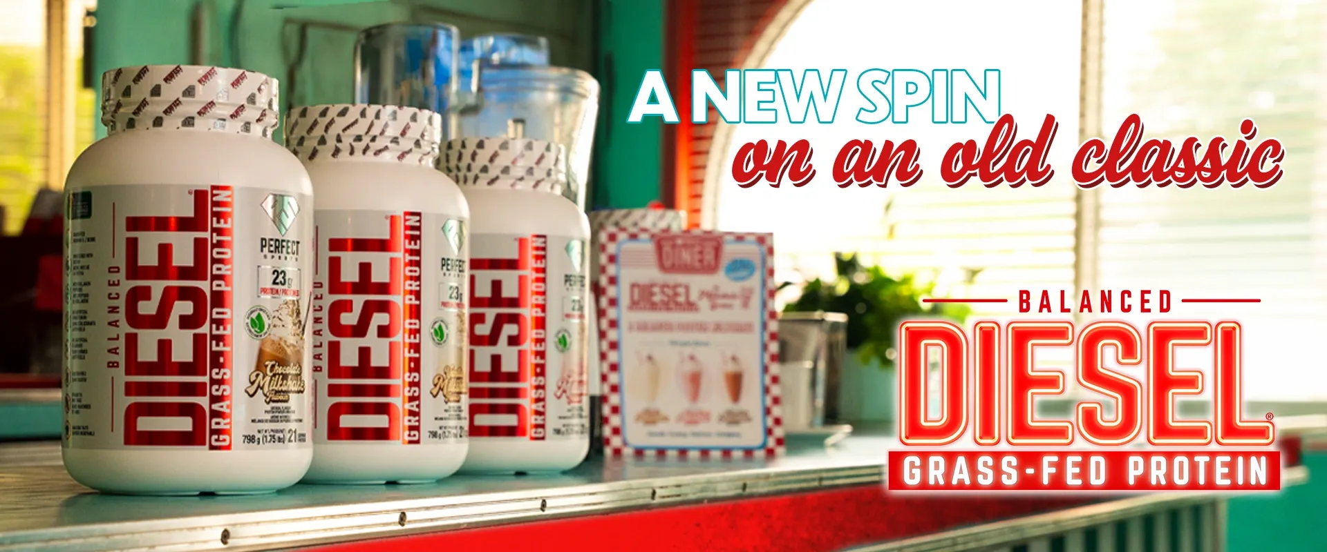 A NEW SPIN on an old classic - DIESEL BALANCED Grass-Fed Protein - Milkshake Series